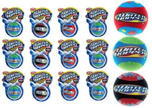 water hopper ball toy pack (8 pack assorted) by ja-ru. bouncing water skip ball. water balls for pool and for beach game. squishy skipper water bouncy balls for kids and adults. plus 1 collectable bouncy ball 880-8b