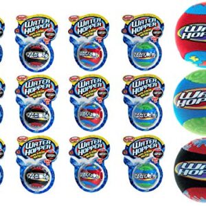 Water Hopper Ball Toy Pack (8 Pack Assorted) by Ja-Ru. Bouncing Water Skip Ball. Water Balls for Pool and for Beach Game. Squishy Skipper Water Bouncy Balls for Kids and Adults. Plus 1 Collectable Bouncy Ball 880-8B
