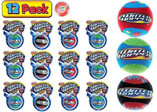 Water Hopper Ball Toy Pack (8 Pack Assorted) by Ja-Ru. Bouncing Water Skip Ball. Water Balls for Pool and for Beach Game. Squishy Skipper Water Bouncy Balls for Kids and Adults. Plus 1 Collectable Bouncy Ball 880-8B