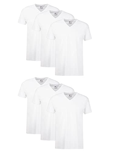 Hanes Men Hanes Men's Tagless Cotton V-neck Undershirts Tees, Multiple Packs & Colors Available
