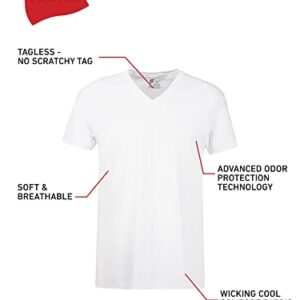 Hanes Men Hanes Men's Tagless Cotton V-neck Undershirts Tees, Multiple Packs & Colors Available