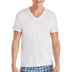 Hanes Men Hanes Men's Tagless Cotton V-neck Undershirts Tees, Multiple Packs & Colors Available