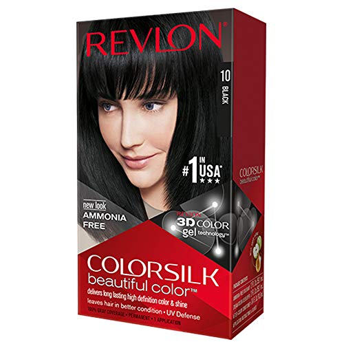 Revlon Colorsilk Permanent Haircolor, 10 Black 1 ea (Pack of 4)