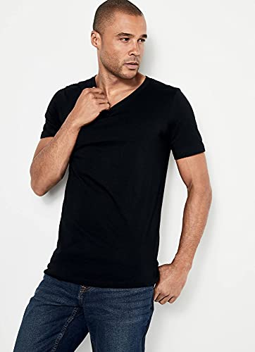 Jockey Men's T-Shirts Slim Fit Cotton Stretch Crew Neck T-Shirt - 2 Pack, Black, XL