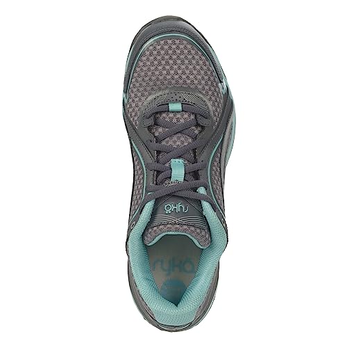 Ryka womens Sky Walking Shoe, Frost Grey/Aqua Sky/Iron Grey, 8.5 Wide US