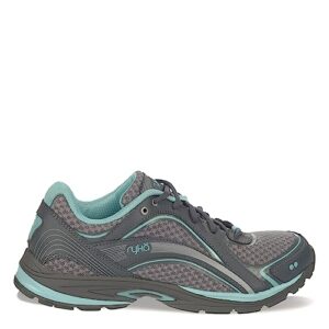 Ryka womens Sky Walking Shoe, Frost Grey/Aqua Sky/Iron Grey, 8.5 Wide US