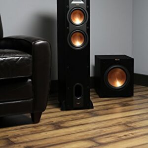 Klipsch R-12SW Powerful Deep Bass Front Firing 12" Copper-Spun Driver 400W Digital Power Subwoofer 14" X 18.5" X 16"