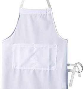 Children Chef Set Apron Hat Small (Small (Fits 2-7 Year Olds)) White