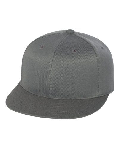 Flexfit Premium Flatbill Cap – Fitted 6210 - Large/X-Large (Dark Gray)