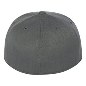 Flexfit Premium Flatbill Cap – Fitted 6210 - Large/X-Large (Dark Gray)