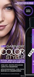garnier hair color color styler intense wash-out color, purple mania