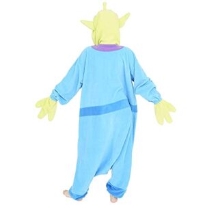 SAZAC Little Green Man Kigurumi - Onesie Jumpsuit Halloween Costume (Adults)