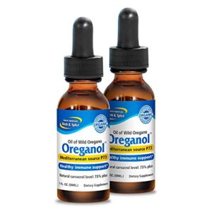 north american herb & spice oreganol p73 (2 pack) - 1 fl. oz. - immune support, optimal health - unprocessed, certified organic, wild oregano oil - mediterranean source - non-gmo - 864 total servings