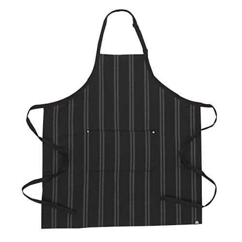 Chef Works Unisex Presidio Bib Apron, Black Gray, One Size