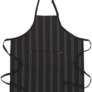 Chef Works Unisex Presidio Bib Apron, Black Gray, One Size