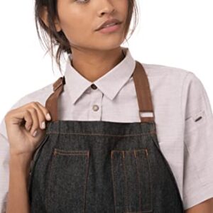 Chef Works Unisex Memphis Bib Apron, Black, One Size