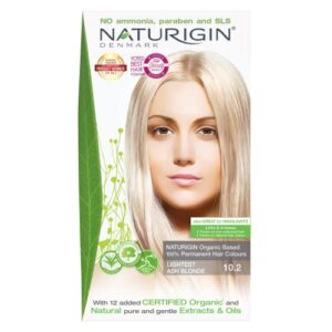 naturigin lightest ash blonde hair color 10.2 - permanent hair color, 100% gray coverage hair color, certified organic, nourishing, ammonia free hair color for women, vegan, cruelty-free, long lasting