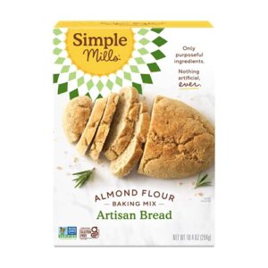simple mills almond flour baking mix, artisan bread mix - gluten free, plant based, paleo friendly, 10.4 ounce (pack of 1)