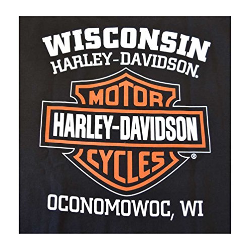 Harley-Davidson Men's Distressed Elongated Bar & Shield Black Tee 30296553 (XL)