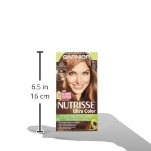 Garnier Nutrisse Ultra Color Nourishing Permanent Hair Color Cream, B4 Caramel Chocolate (1 Kit) Brown Hair Dye (Packaging May Vary)