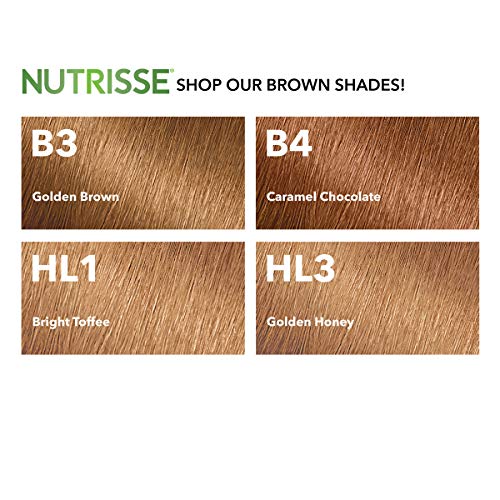 Garnier Nutrisse Ultra Color Nourishing Permanent Hair Color Cream, B4 Caramel Chocolate (1 Kit) Brown Hair Dye (Packaging May Vary)