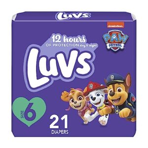luvs with ultra leak guards diapers, size 6, 21 count