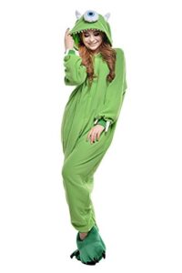 vu roul unisex-adult costumes mike onesie pajamas size medium green