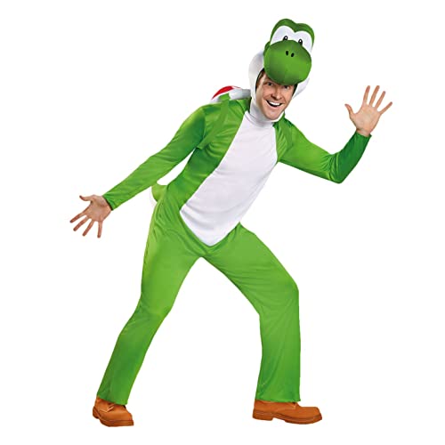 Disguise Men's Yoshi Deluxe Adult Costume, Green, X-Large