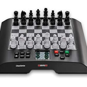 Chess Genius Electronic Chess Board Set by Millennium - Play Chess at Any Level - for Beginners to Advanced Players - Portable - Educational and Entertaining – Play with Friends or AI - M810