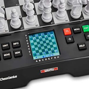 Chess Genius Electronic Chess Board Set by Millennium - Play Chess at Any Level - for Beginners to Advanced Players - Portable - Educational and Entertaining – Play with Friends or AI - M810