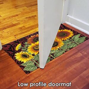 Toland Home Garden 800108 Sunflower Medley Fall Door Mat 18x30 Inch Summer Outdoor Doormat for Entryway Indoor Entrance