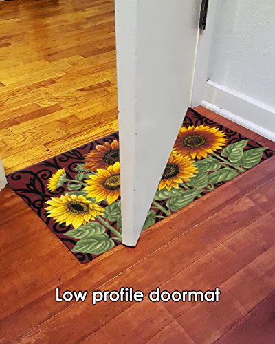 Toland Home Garden 800108 Sunflower Medley Fall Door Mat 18x30 Inch Summer Outdoor Doormat for Entryway Indoor Entrance