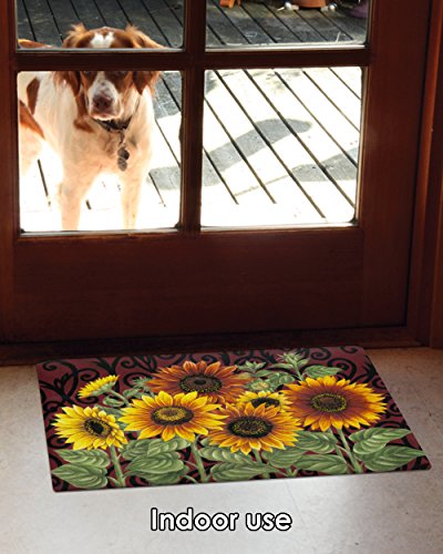 Toland Home Garden 800108 Sunflower Medley Fall Door Mat 18x30 Inch Summer Outdoor Doormat for Entryway Indoor Entrance