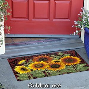 Toland Home Garden 800108 Sunflower Medley Fall Door Mat 18x30 Inch Summer Outdoor Doormat for Entryway Indoor Entrance