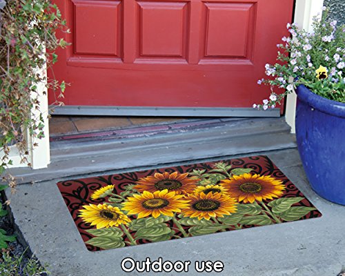 Toland Home Garden 800108 Sunflower Medley Fall Door Mat 18x30 Inch Summer Outdoor Doormat for Entryway Indoor Entrance