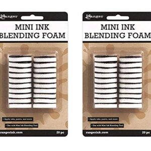 Ranger 1-Inch Ink Round IBT40965 Blending Replacement Foams, Mini, 20-Pack (2 pack)