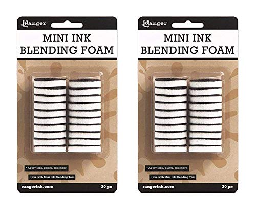 Ranger 1-Inch Ink Round IBT40965 Blending Replacement Foams, Mini, 20-Pack (2 pack)