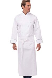 chef works unisex tapered apron, white, one size