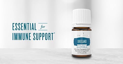 Vitality Oregano Essential Oil 5 ml by Young Living - Immune Support , Digestive-Cleansing , Antioxidants , Overall Wellness , Healthy Immune System , Cooking Essential , Fresh Herbal Note