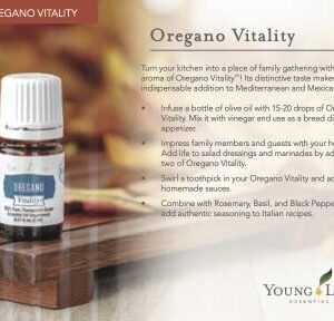 Vitality Oregano Essential Oil 5 ml by Young Living - Immune Support , Digestive-Cleansing , Antioxidants , Overall Wellness , Healthy Immune System , Cooking Essential , Fresh Herbal Note