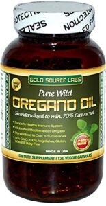 wild oregano oil capsules - 120 liquid veggie softgels - pure standardized wild oregano leaf extract offers 70% carvacrol (32 mg) for immune system health - non gmo, vegan, gluten free