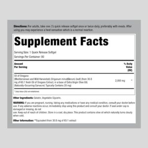 Lindberg Oregano Oil Pills | 2000mg | 90 Softgel Capsules | Herbal Extract Supplement | Non-GMO, Gluten Free