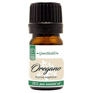 oregano essential oil – 1/6 fl oz (5 ml) glass bottle – 100% pure essential oil - greenhealth