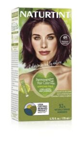 naturtint permanent hair color 4m mahogany chestnut (pack of 1), ammonia free, vegan, cruelty free, up to 100% gray coverage, long lasting results