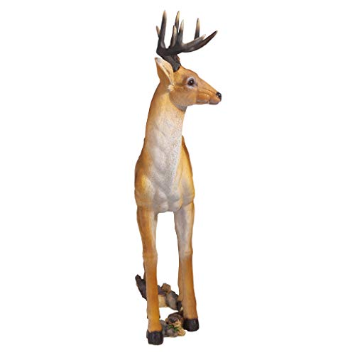 Design Toscano LY88195 Woodland Buck Deer Indoor/Outdoor Garden Statue Decoy, 23 Inches Wide, 13 Inches Deep, 37 Inches High, Full Color Finish