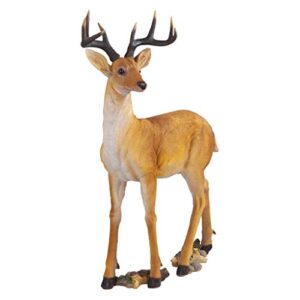 Design Toscano LY88195 Woodland Buck Deer Indoor/Outdoor Garden Statue Decoy, 23 Inches Wide, 13 Inches Deep, 37 Inches High, Full Color Finish