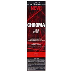 l'oreal paris chroma true reds hair color, chroma garnet, 1.74 ounce