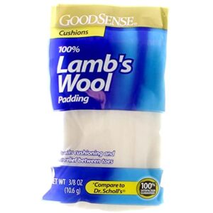 goodsense lambs wool padding, 3/8 oz bag - 1/each