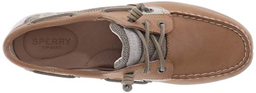 Sperry Womens Songfish Boat Shoe, Linen Oat, 9