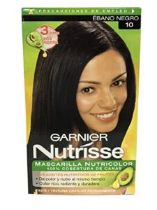 garnier nutrisse hair color #10 black ebony
